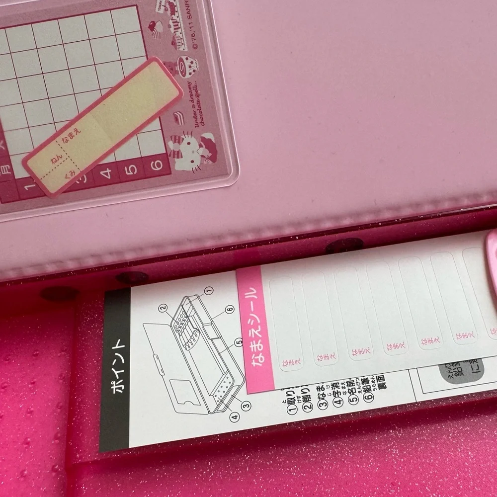 Hello Kitty pencil case and pencils from Japan 2010-2012 plus Pez dispenser new